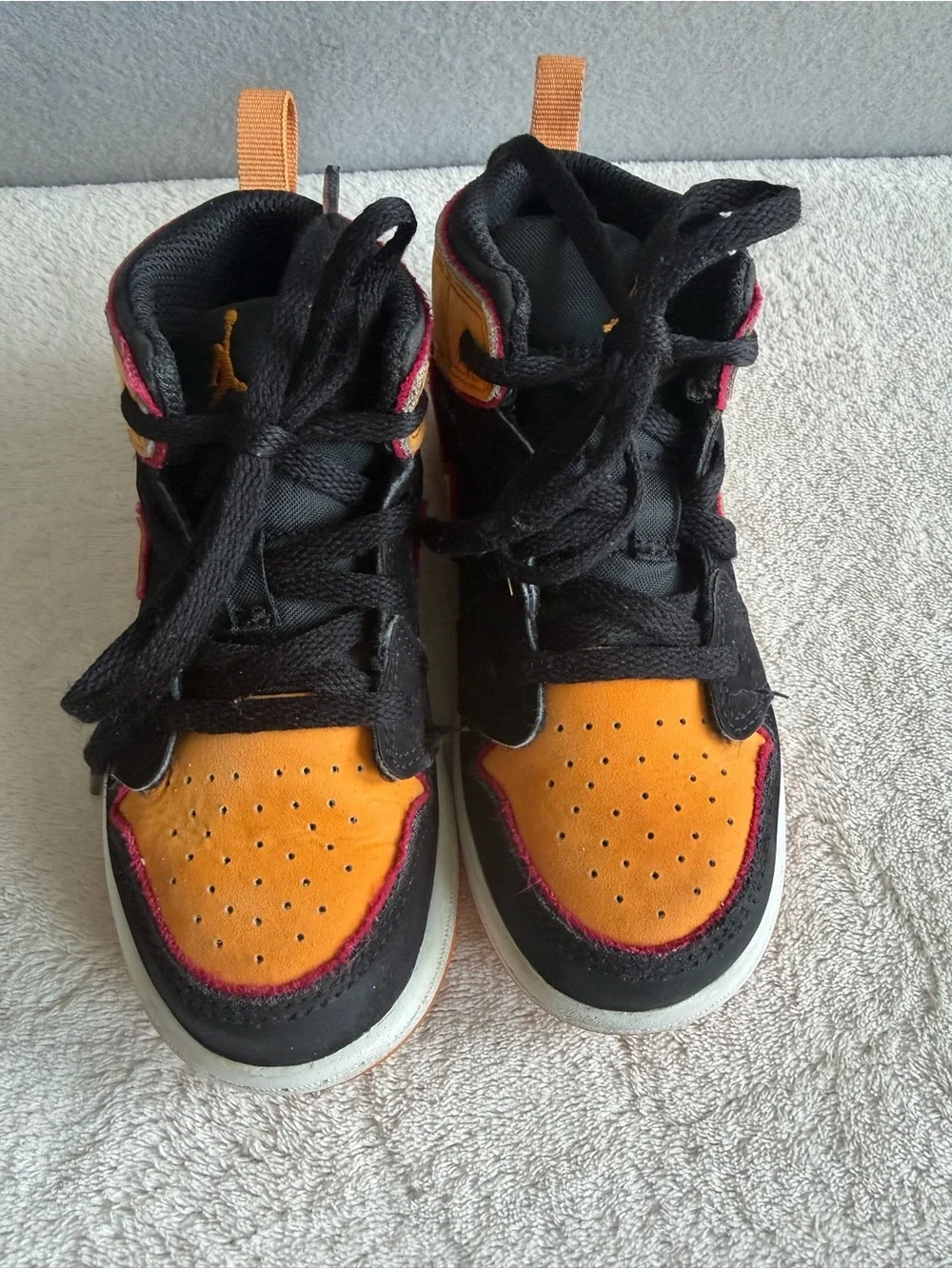 Nike Jordan 1 Mid SE Sneakers s9C Boys Toddler Vivid Orange Black